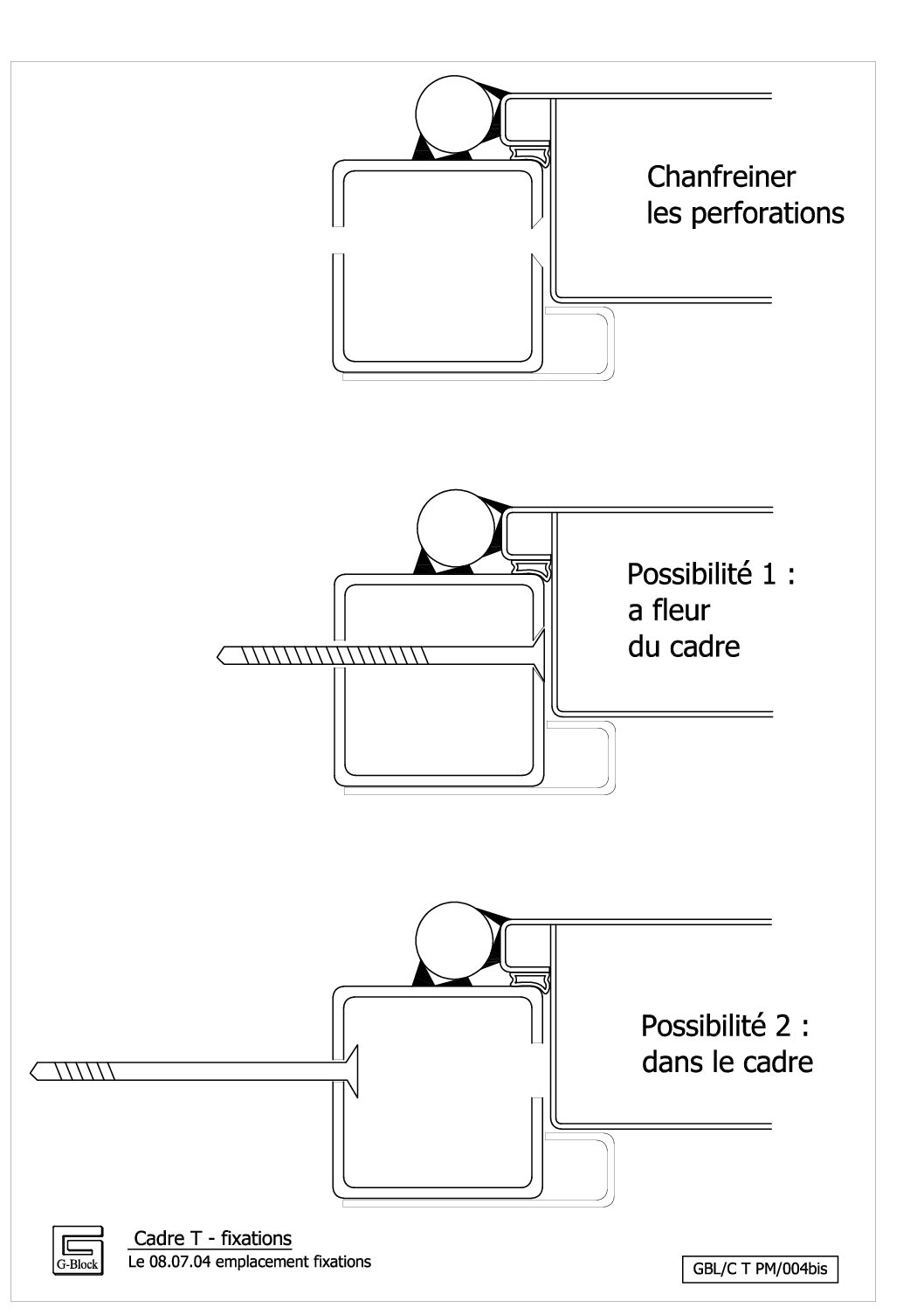 T-frame bevestigingen